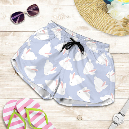 Mini Rabbit Pattern Print Women's Shorts