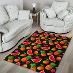 Mix Fruit Pineapple Pattern Print Area Rug GearFrost