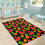 Mix Fruit Pineapple Pattern Print Area Rug GearFrost