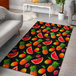 Mix Fruit Pineapple Pattern Print Area Rug GearFrost
