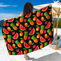 Mix Fruit Pineapple Pattern Print Beach Sarong Wrap