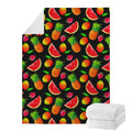 Mix Fruit Pineapple Pattern Print Blanket