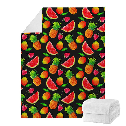 Mix Fruit Pineapple Pattern Print Blanket