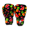 Mix Fruit Pineapple Pattern Print Boxing Gloves