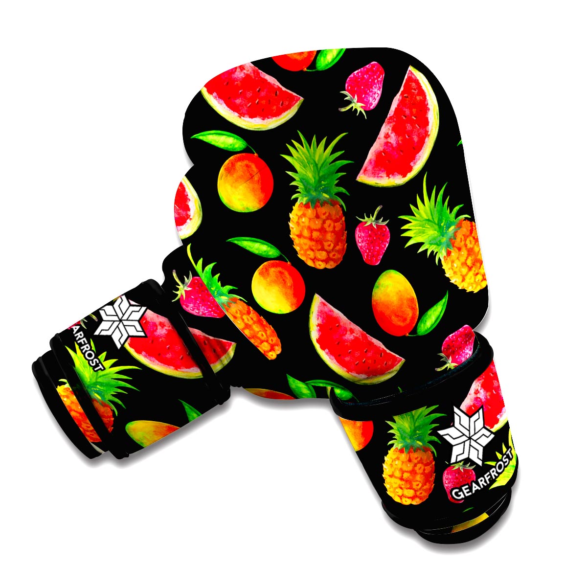 Mix Fruit Pineapple Pattern Print Boxing Gloves