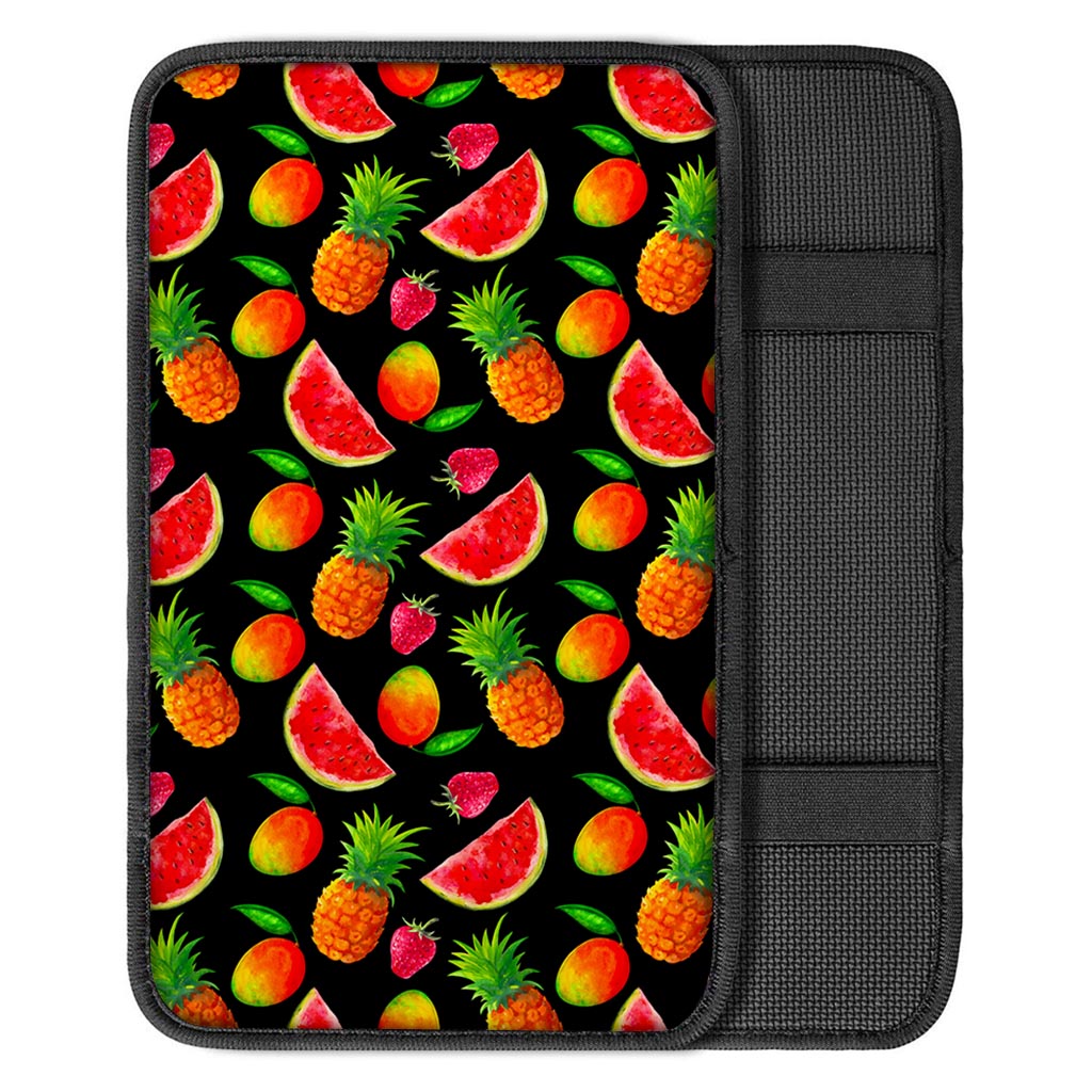 Mix Fruit Pineapple Pattern Print Car Center Console Cover
