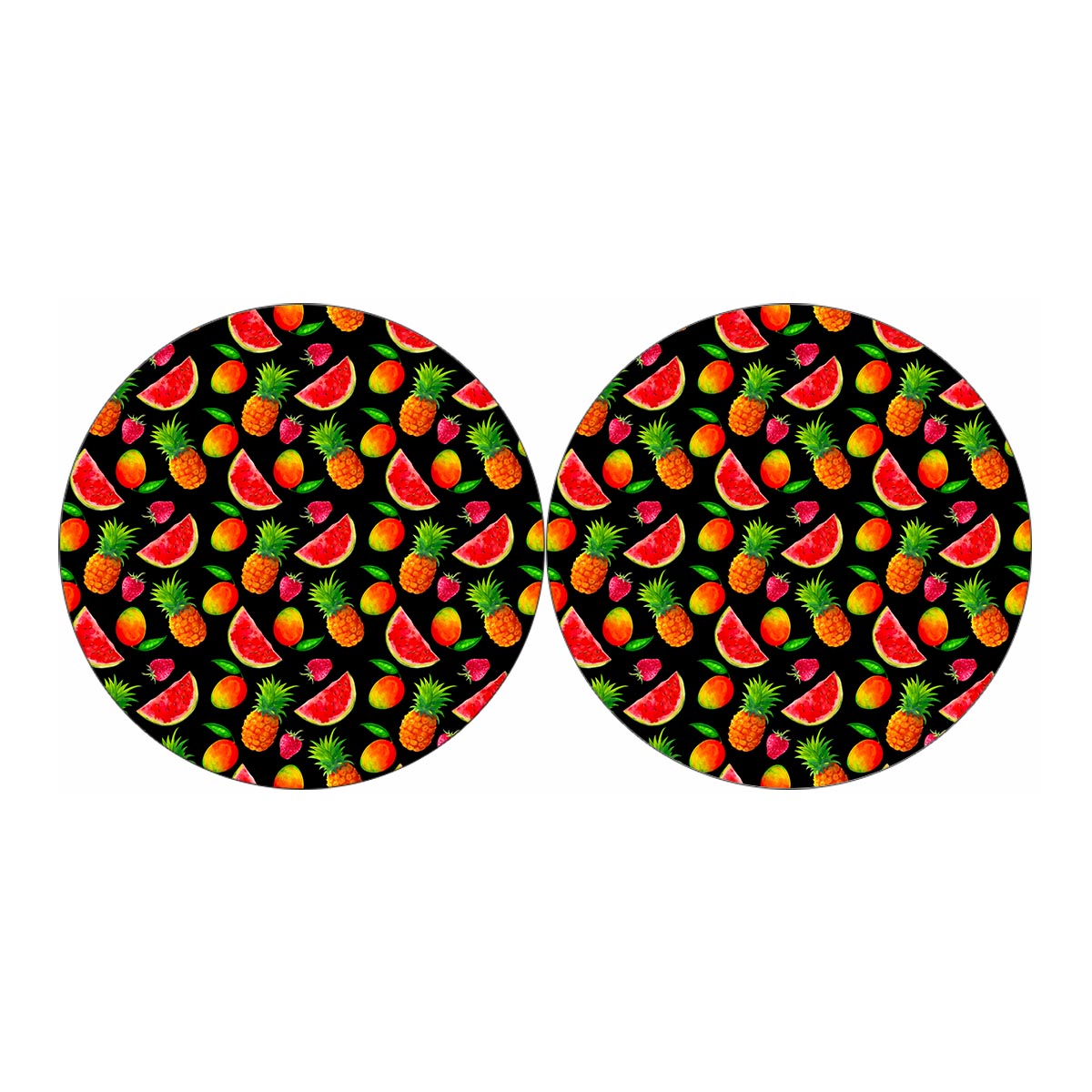 Mix Fruit Pineapple Pattern Print Car Coasters