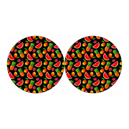 Mix Fruit Pineapple Pattern Print Car Coasters