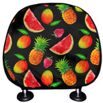 Mix Fruit Pineapple Pattern Print Car Headrest Covers