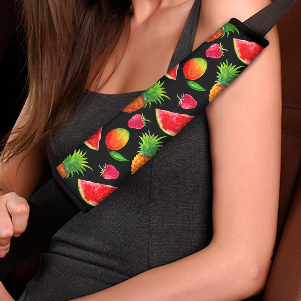 Mix Fruit Pineapple Pattern Print Car Seat Belt Covers