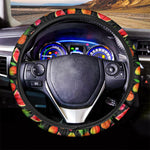 Mix Fruit Pineapple Pattern Print Car Steering Wheel Cover