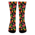 Mix Fruit Pineapple Pattern Print Crew Socks