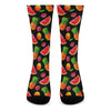 Mix Fruit Pineapple Pattern Print Crew Socks