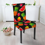 Mix Fruit Pineapple Pattern Print Dining Chair Slipcover