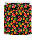 Mix Fruit Pineapple Pattern Print Duvet Cover Bedding Set