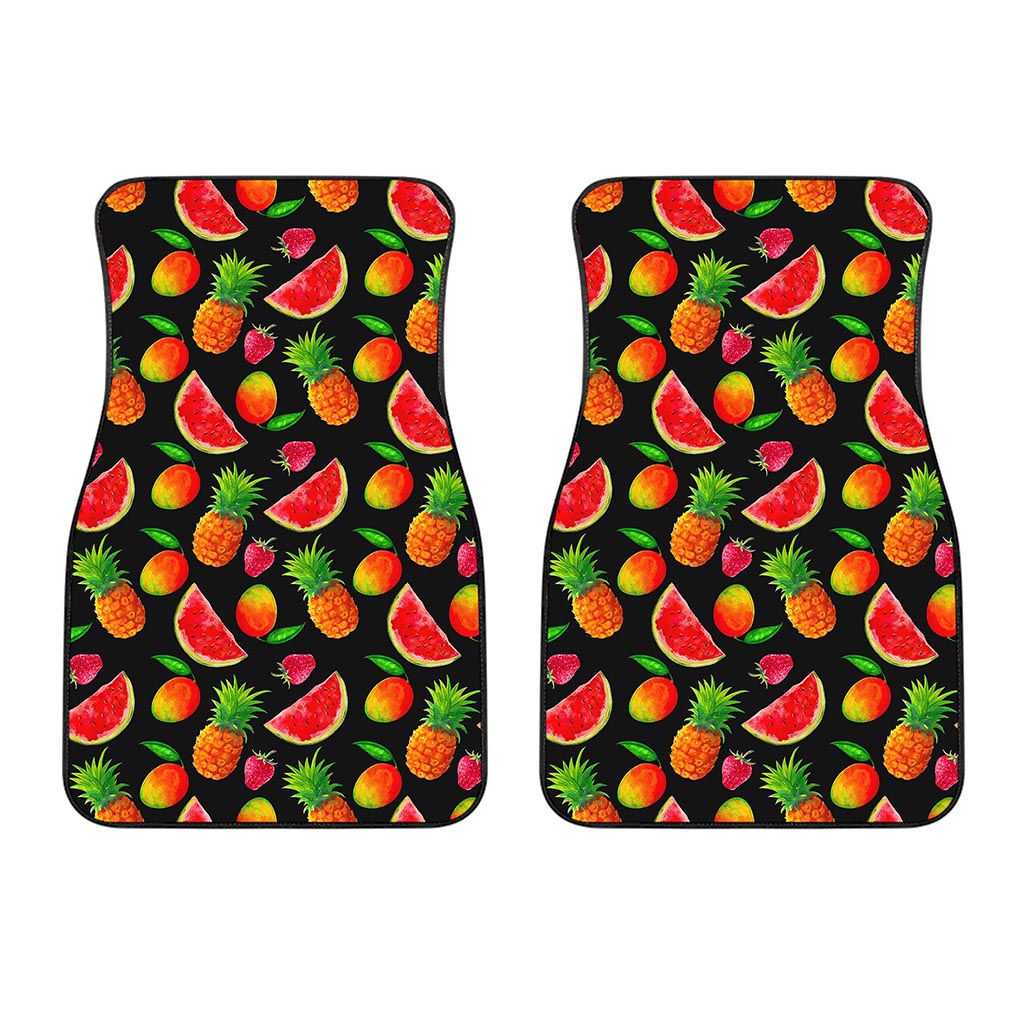 Mix Fruit Pineapple Pattern Print Front Car Floor Mats