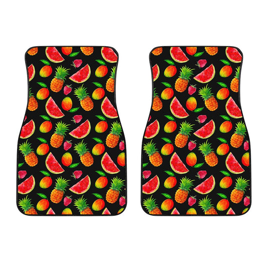 Mix Fruit Pineapple Pattern Print Front Car Floor Mats