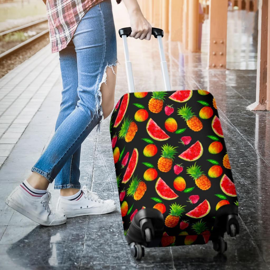 Mix Fruit Pineapple Pattern Print Luggage Cover GearFrost