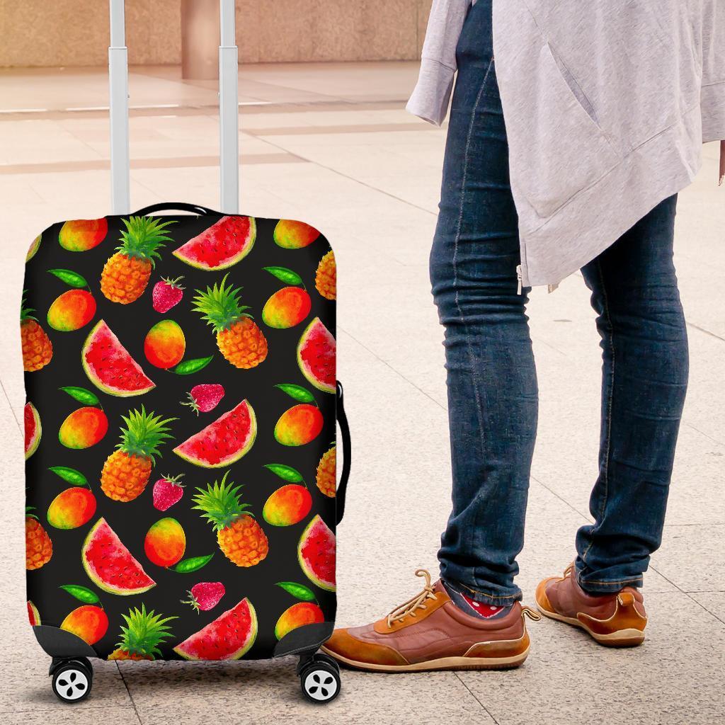 Mix Fruit Pineapple Pattern Print Luggage Cover GearFrost