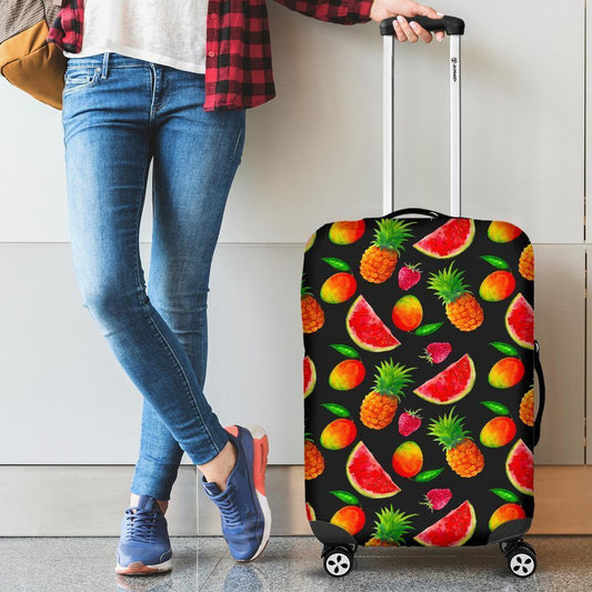 Mix Fruit Pineapple Pattern Print Luggage Cover GearFrost