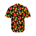Mix Fruit Pineapple Pattern Print Men's Baseball Jersey