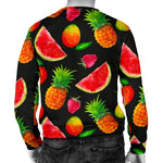 Mix Fruit Pineapple Pattern Print Men's Crewneck Sweatshirt GearFrost