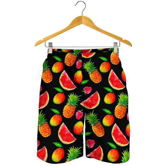 Mix Fruit Pineapple Pattern Print Men's Shorts