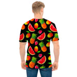 Mix Fruit Pineapple Pattern Print Men's T-Shirt