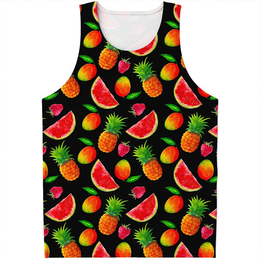 Mix Fruit Pineapple Pattern Print Men's Tank Top