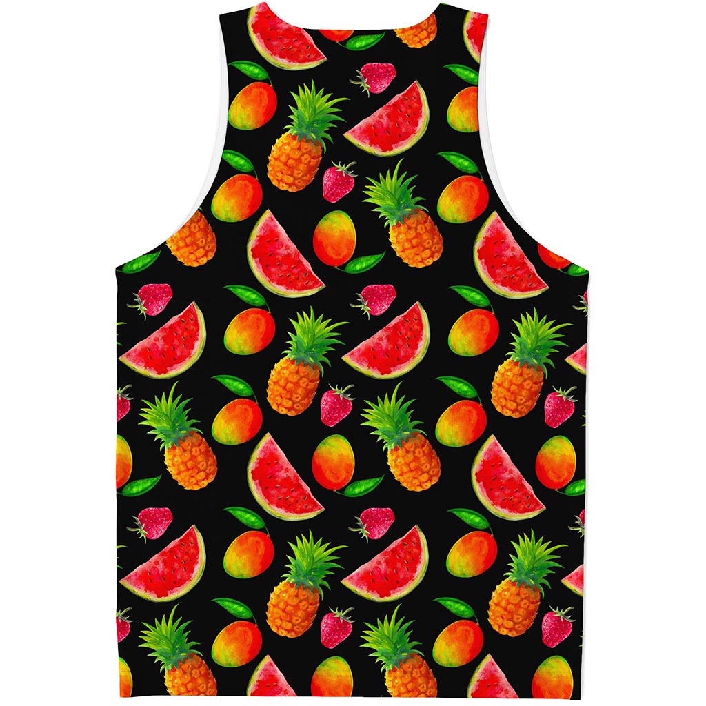 Mix Fruit Pineapple Pattern Print Men's Tank Top