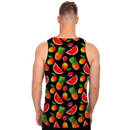 Mix Fruit Pineapple Pattern Print Men's Tank Top