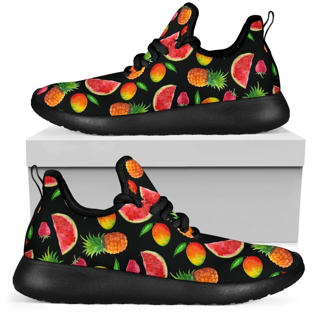 Mix Fruit Pineapple Pattern Print Mesh Knit Shoes GearFrost