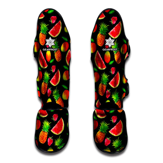 Mix Fruit Pineapple Pattern Print Muay Thai Shin Guard