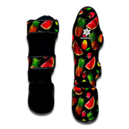 Mix Fruit Pineapple Pattern Print Muay Thai Shin Guard