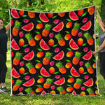 Mix Fruit Pineapple Pattern Print Quilt
