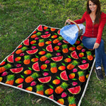 Mix Fruit Pineapple Pattern Print Quilt
