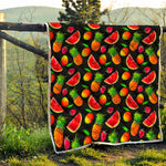 Mix Fruit Pineapple Pattern Print Quilt