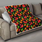 Mix Fruit Pineapple Pattern Print Quilt