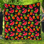 Mix Fruit Pineapple Pattern Print Quilt