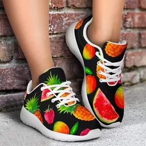 Mix Fruit Pineapple Pattern Print Sport Shoes GearFrost