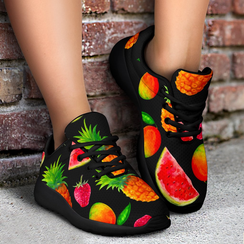 Mix Fruit Pineapple Pattern Print Sport Shoes GearFrost