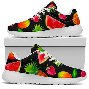 Mix Fruit Pineapple Pattern Print Sport Shoes GearFrost