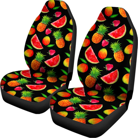 Mix Fruit Pineapple Pattern Print Universal Fit Car Seat Covers