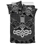 Mjolnir And Scandinavian Runes Print Duvet Cover Bedding Set