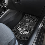 Mjolnir And Scandinavian Runes Print Front Car Floor Mats
