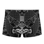 Mjolnir And Scandinavian Runes Print Men's Boxer Briefs