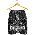 Mjolnir And Scandinavian Runes Print Men's Shorts