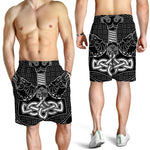 Mjolnir And Scandinavian Runes Print Men's Shorts