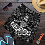 Mjolnir And Scandinavian Runes Print Men's Shorts