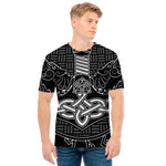 Mjolnir And Scandinavian Runes Print Men's T-Shirt